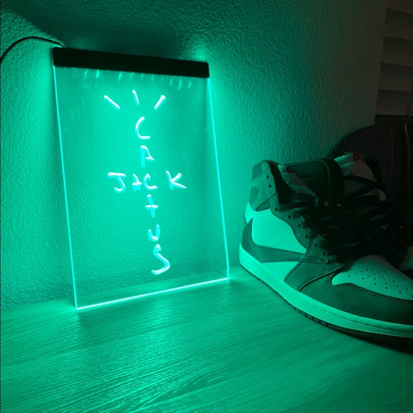 CACTUS JACK LED NEON GREEN LIGHT SIGN 8x12 - Picture 3 of 3